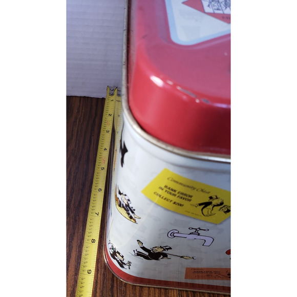 Vintage Hasbro Monopoly Large Popcorn Tin Toy Chest 1998 - Picture 11 of 11